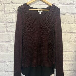 Express Burgundy Knit Sweater